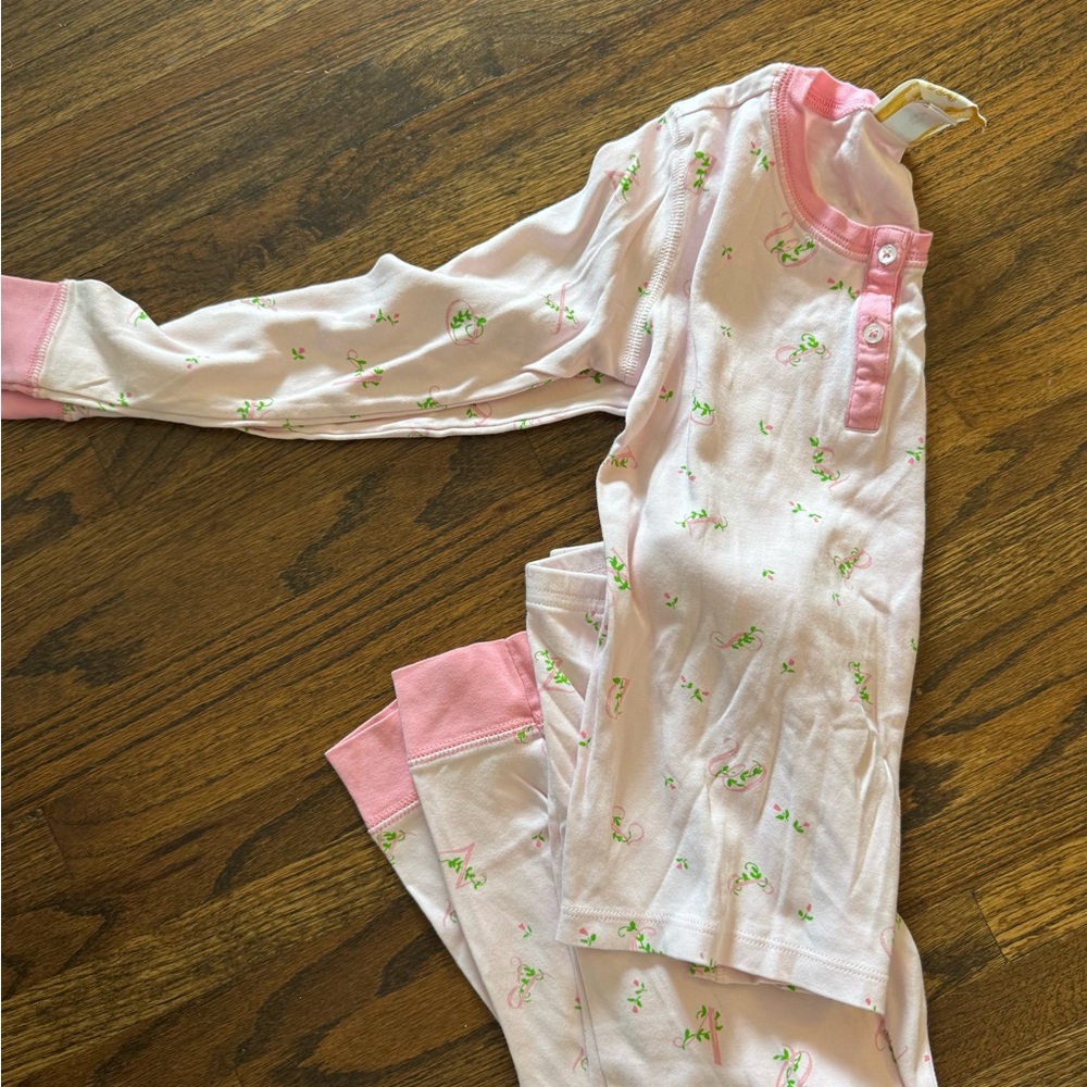 The Beaufort Bonnet Company Pink and White Pajama Set